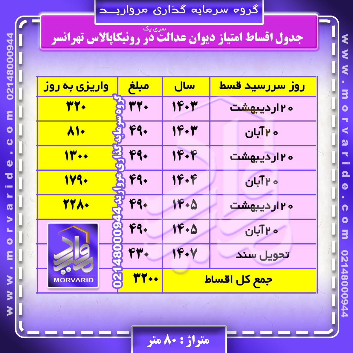 جدول اقساط دیوان عدالت اداری سری یک