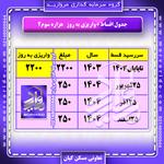 جدول اقساط+ واریزی به روز هزاره سوم دو